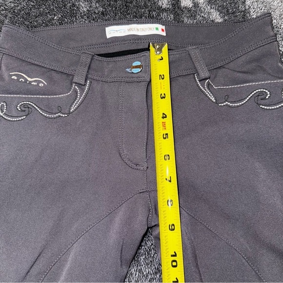 AMINO GRAY RIDING PANTS BREECHES MADE IN ITALY SIZE 42 - Picture 8 of 11